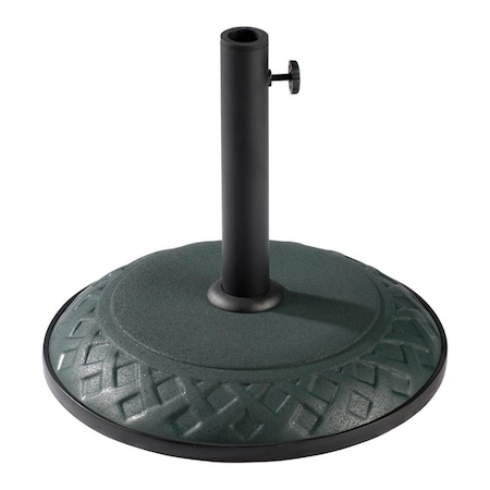 International Caravan Compound Resin Basket Weave Umbrella Stand, Dark Green 23800-15-FG
